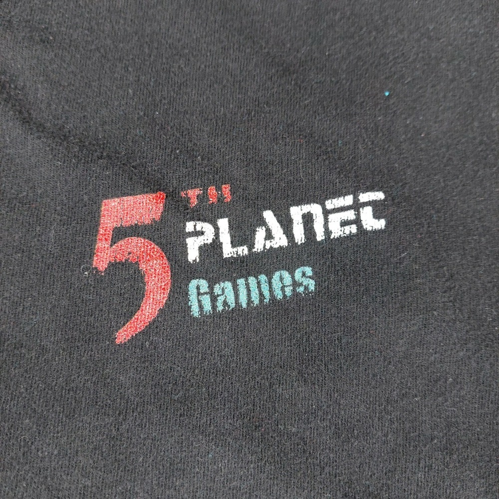 Hanes Beefy-T 5th Planet Games T-Shirt Mens Large Black Immortal Graphic Tee - Picture 2 of 6